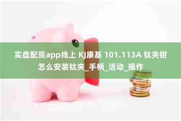 实盘配资app线上 KJ康基 101.113A 钛夹钳怎么安装钛夹_手柄_活动_操作