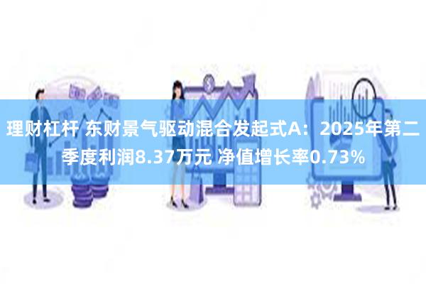 理财杠杆 东财景气驱动混合发起式A：2025年第二季度利润8.37万元 净值增长率0.73%