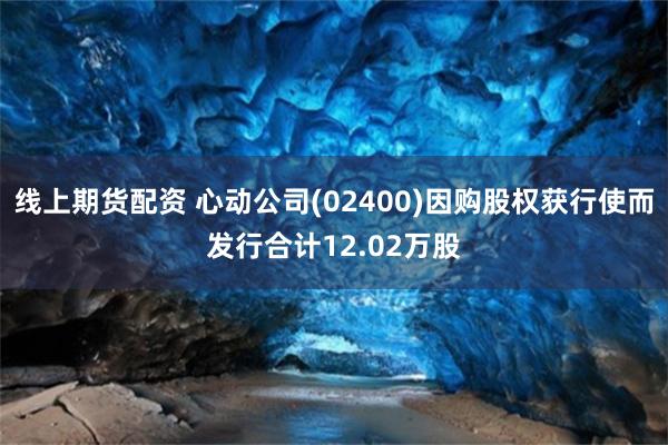 线上期货配资 心动公司(02400)因购股权获行使而发行合计12.02万股