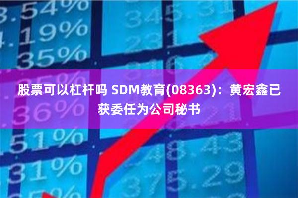 股票可以杠杆吗 SDM教育(08363)：黄宏鑫已获委任为公司秘书