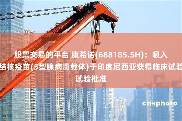 股票交易的平台 康希诺(688185.SH)：吸入用肺结核疫苗(5型腺病毒载体)于印度尼西亚获得临床试验批准