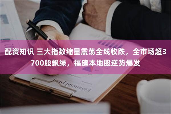 配资知识 三大指数缩量震荡全线收跌，全市场超3700股飘绿，福建本地股逆势爆发