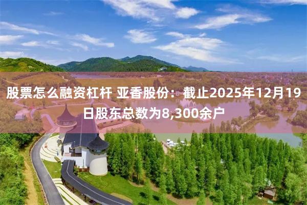 股票怎么融资杠杆 亚香股份：截止2025年12月19日股东总数为8,300余户
