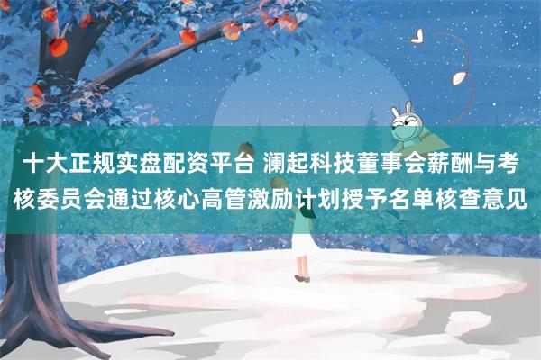 十大正规实盘配资平台 澜起科技董事会薪酬与考核委员会通过核心高管激励计划授予名单核查意见