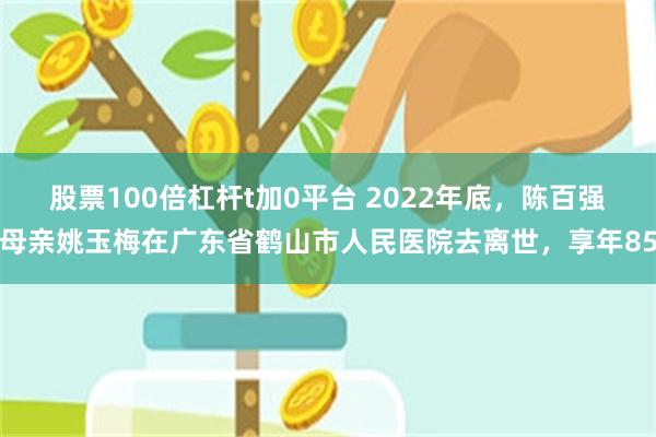 股票100倍杠杆t加0平台 2022年底,陈百强母亲姚玉梅在广东省鹤山市人民医院去离世,享年85