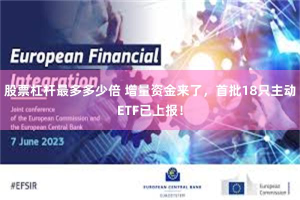 股票杠杆最多多少倍 增量资金来了,首批18只主动ETF已上报!